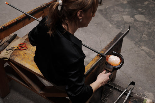 Glasblåsning i Kosta