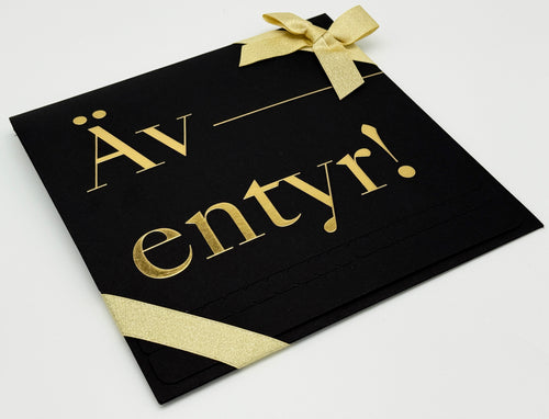 Gift card Äventyr Guld rosett