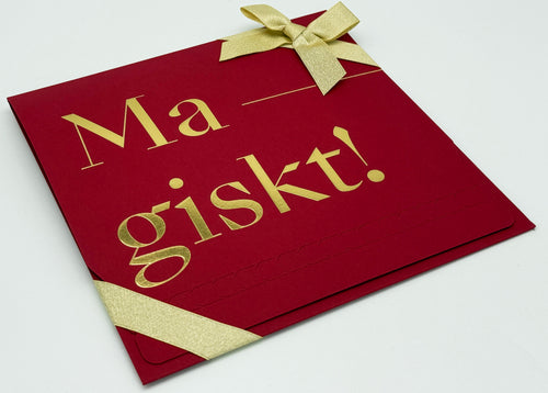 Gift card Magiskt guld rosett